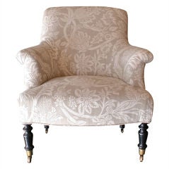 19th Century French Rolled-Arm Club Chair