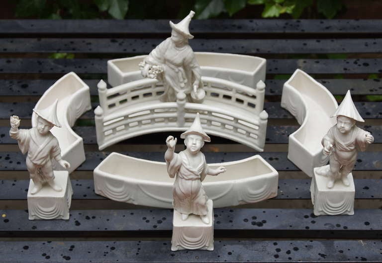 Italian Chinoiserie Nymphemburg Style Figurine Table Decoration
