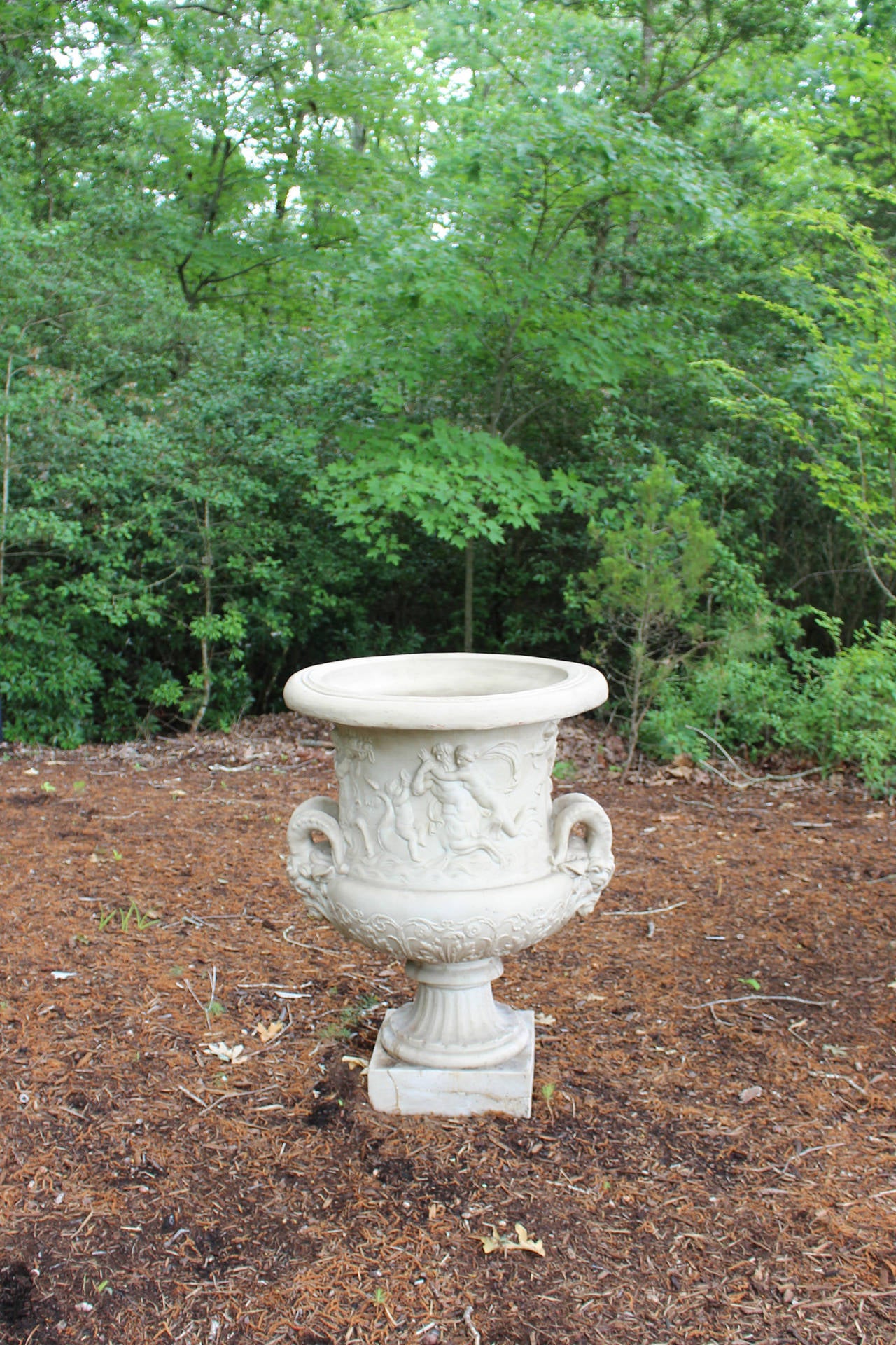 Pair of Large Classical Style Resin Urns 1