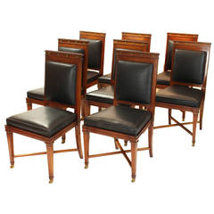 Set of Eight Maison Jansen Dining Chairs