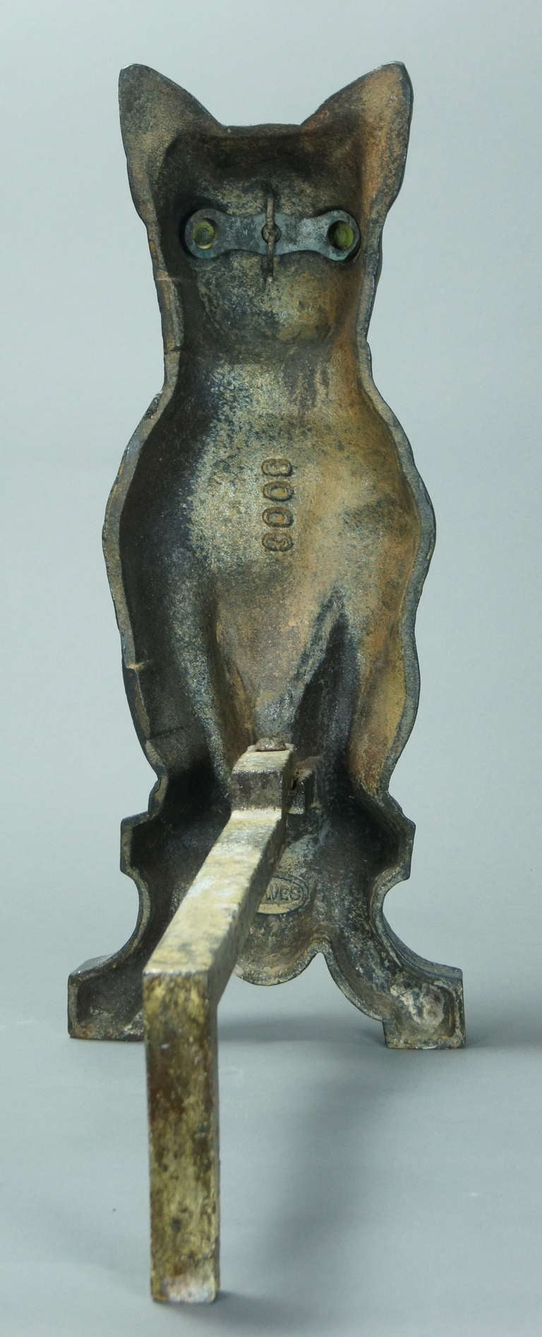Mid-20th Century Pair Of Bulldog Andirons