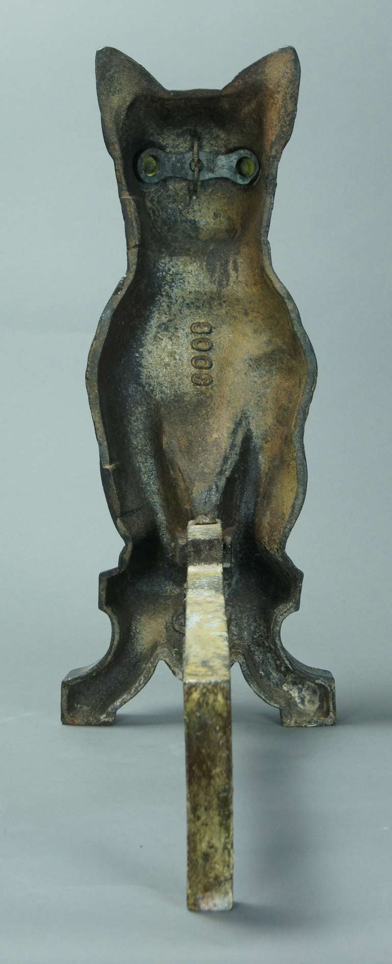 Pair Of Bulldog Andirons 1