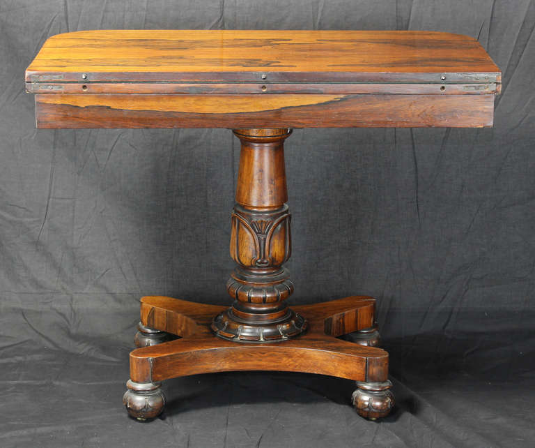 Stunning Pair of William IV Card Tables In Excellent Condition In Kilmarnock, VA