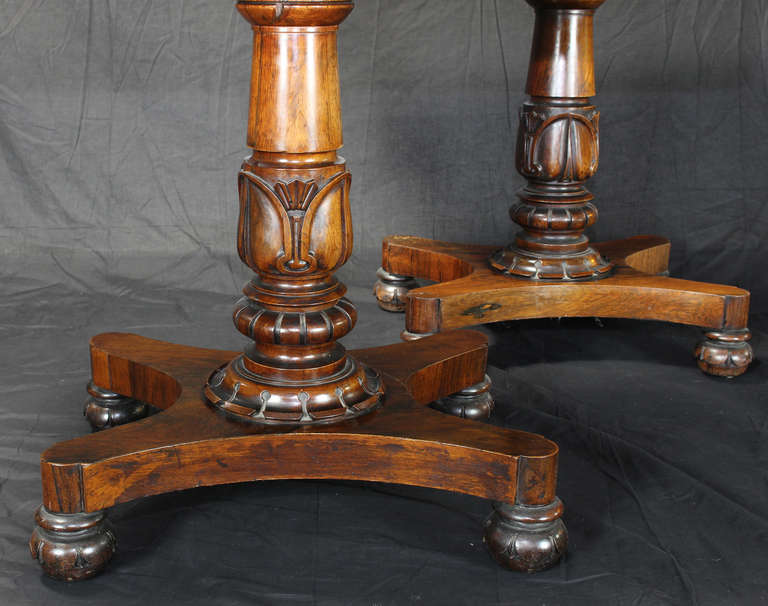 Stunning Pair of William IV Card Tables 3