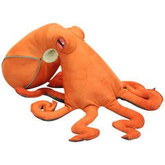 Whimsical Handmade Suede Octopus