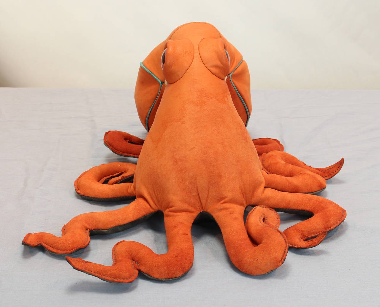 Dyed Whimsical Handmade Suede Octopus For Sale