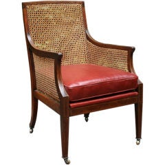 Regency Style Caned Library Chair