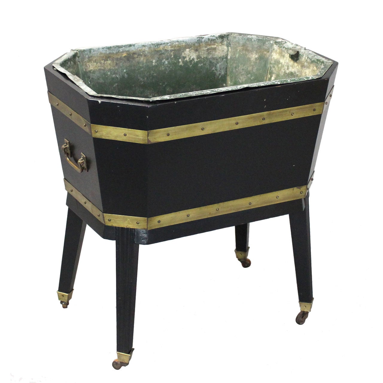 George III Style Brass Bound Wine Cooler