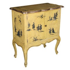Diminutive Hand Painted Chinoiserie Cabinet