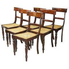 Set of Six English Regency Dining Chairs