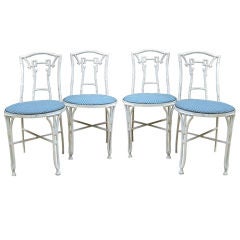 Set of Four Faux Bamboo Garden Chairs