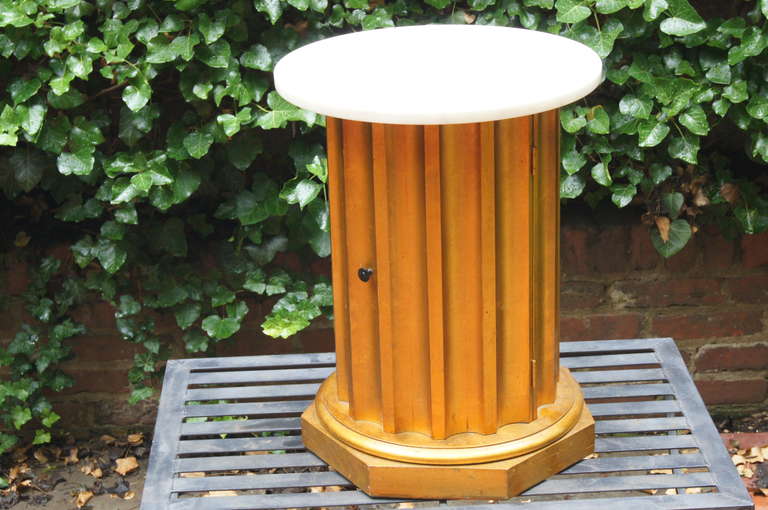 Classical Greek Column Side Table with Storage Compartment For Sale