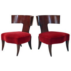 Pair of Slipper Chairs by Angelo Donghia