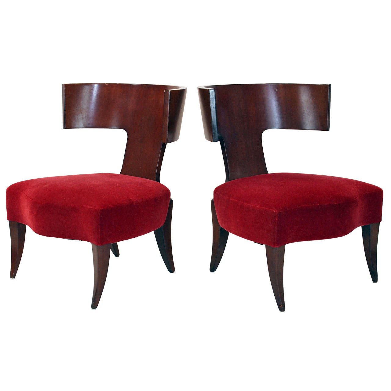 Pair of Slipper Chairs by Angelo Donghia For Sale