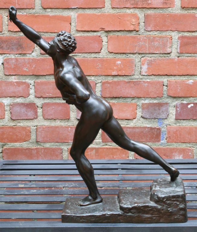 Austin Prod. Inc. Bronze Finish Nude Female Figural Statue 