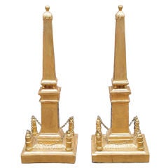 Pair of Giltwood Obelisks Custom Made by Colefax and Fowler