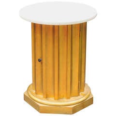 Column Side Table with Storage Compartment 7
