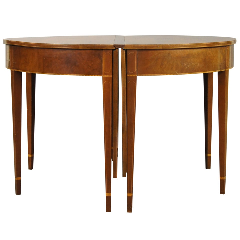 Federal Style D-End Dining Table