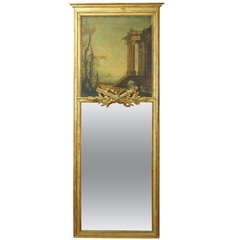 Louis XVI Style Trumeau Mirror