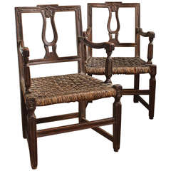 Pair of Early 19th Century French Country Armchairs 6