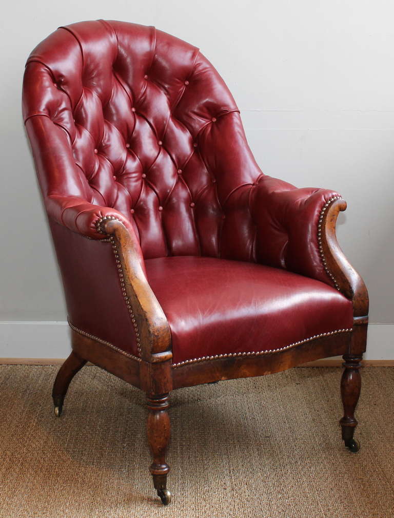 Regency 19th Century English Library Chair