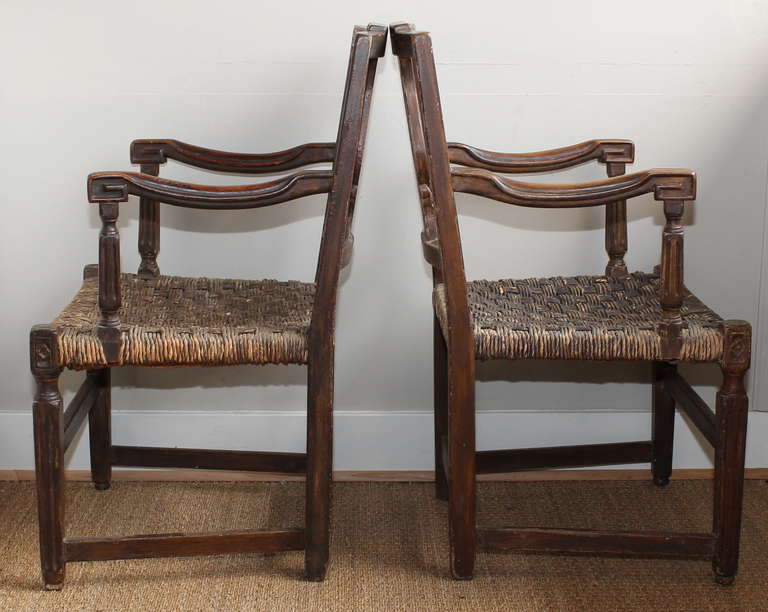 Pair of Early 19th Century French Country Armchairs 1