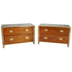 Rare Pair of 19th Century Campaign Chests