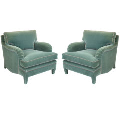 Pair of Club Chairs by Donghia
