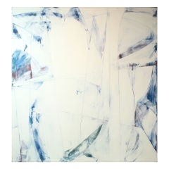 Large Abstract Oil on Canvas Painting