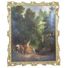 Large Mid-19th Century Landscape Painting