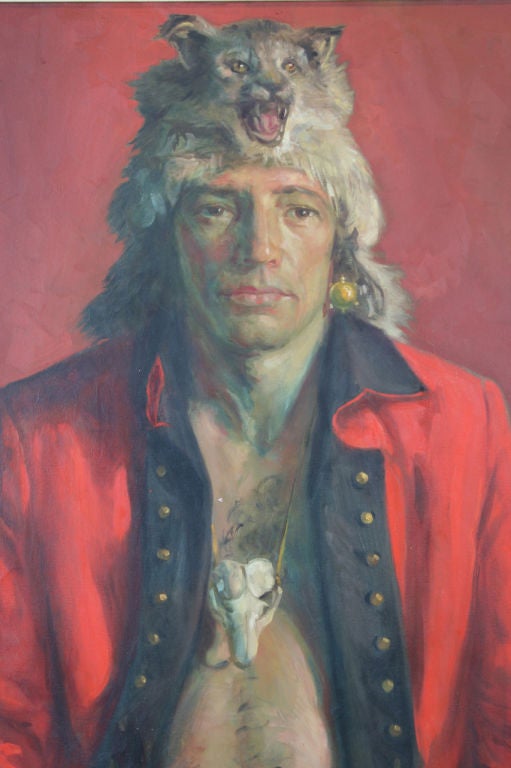 American Large Portrait of an Indian Chief