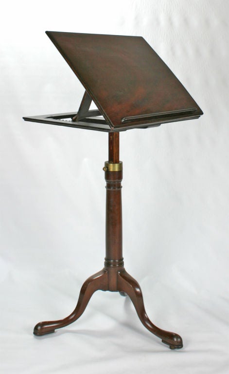 English Mahogany Articulated Book Stand
