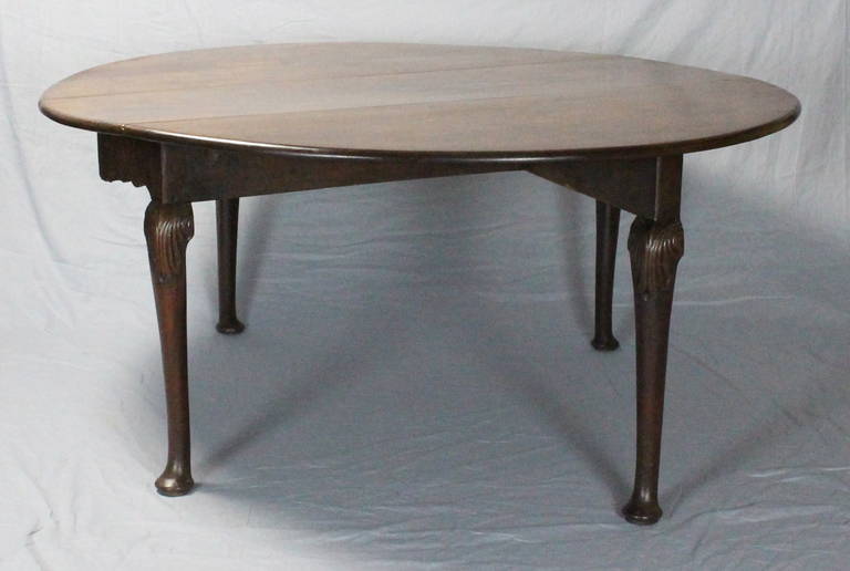 18th Century and Earlier 18th Century English Mahogany, Drop-Leaf DiningTable