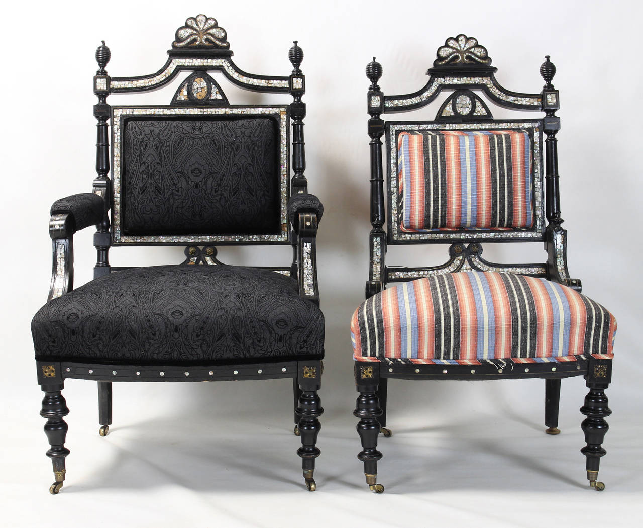 Pair of English High Victorian Chairs 4