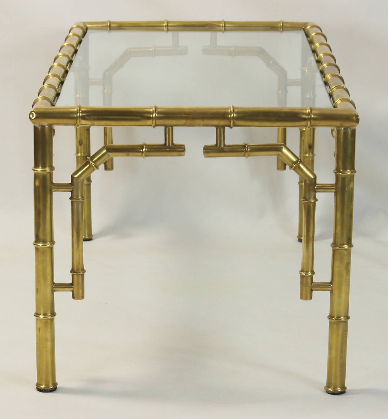 Mid-Century Italian Faux Bamboo Cocktail Table For Sale 1