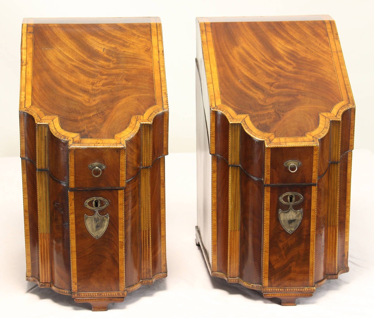 Pair of Late 18th Century English Knife Boxes 1