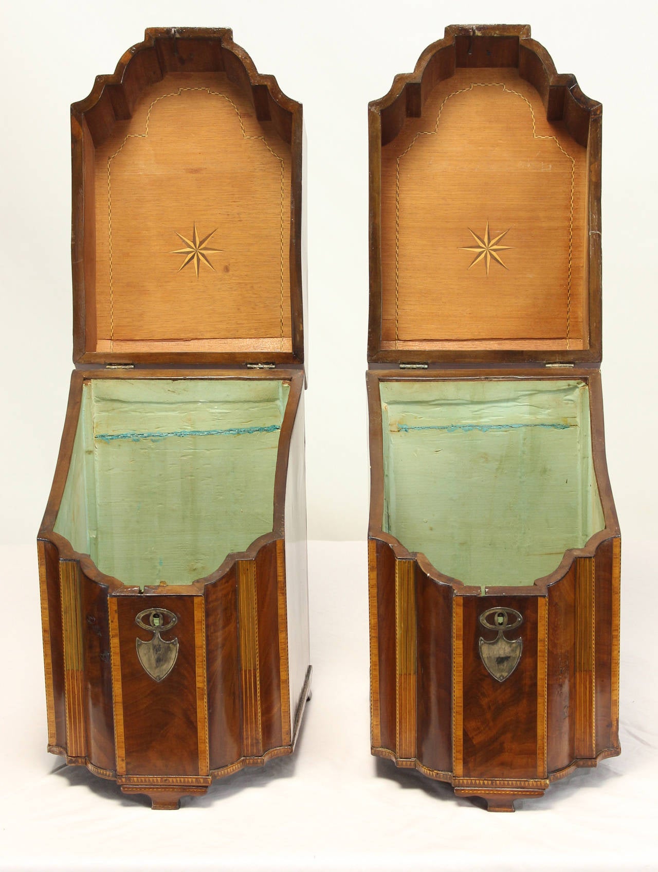 Pair of Late 18th Century English Knife Boxes 4