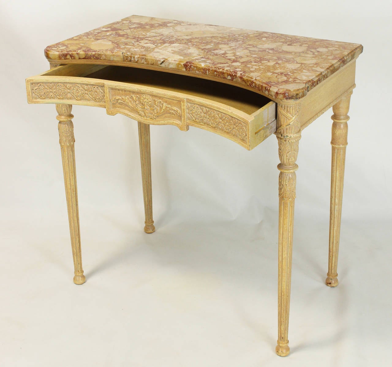 Late 20th Century Louis XVI Style Marble-Top Console Table 3