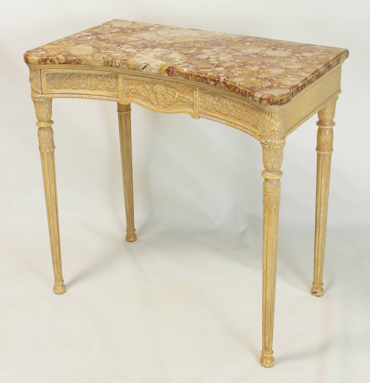 Late 20th Century Louis XVI Style Marble-Top Console Table 2