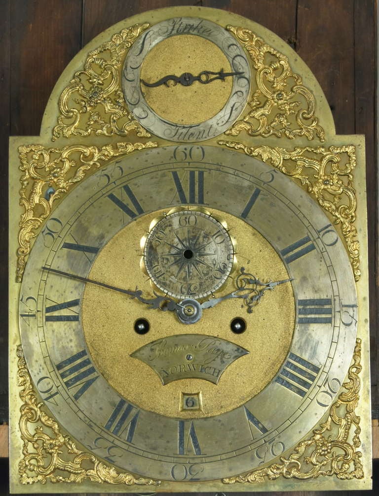 Early English Oak Chippendale Style Tall Case Clock 4