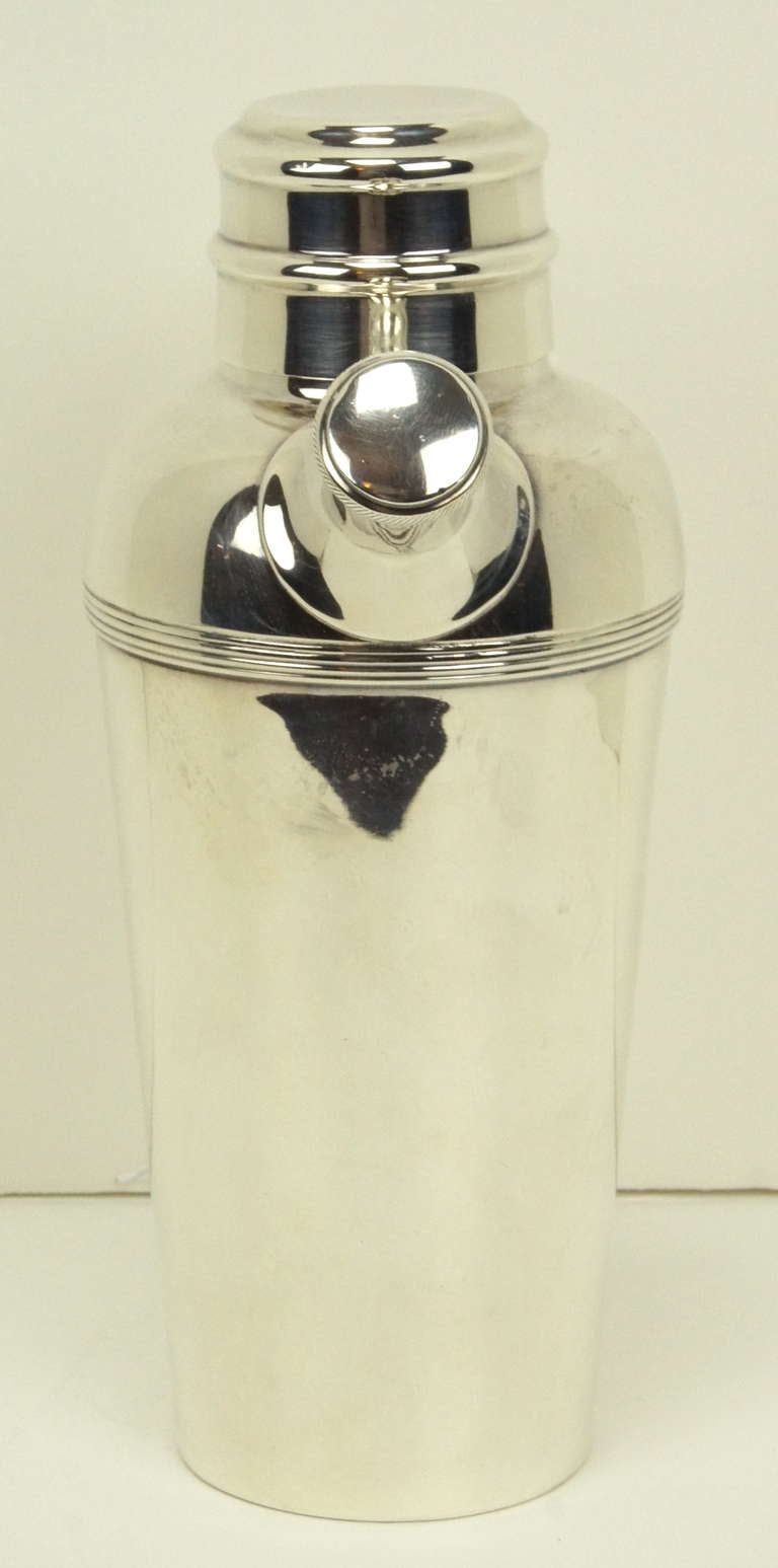 Sterling Silver Art Deco Cocktail Shaker by Mappin & Webb 2