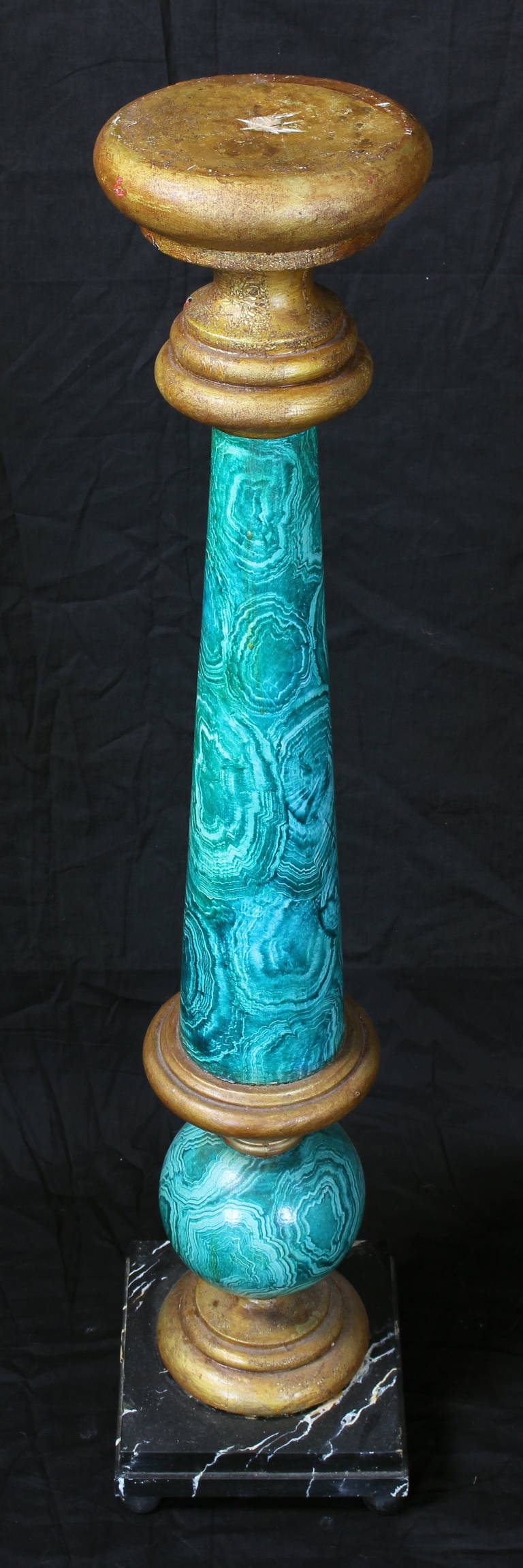 Late 20th Century Large Faux Painted Pedestal