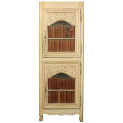 19th Century Carved and Painted French Cabinet