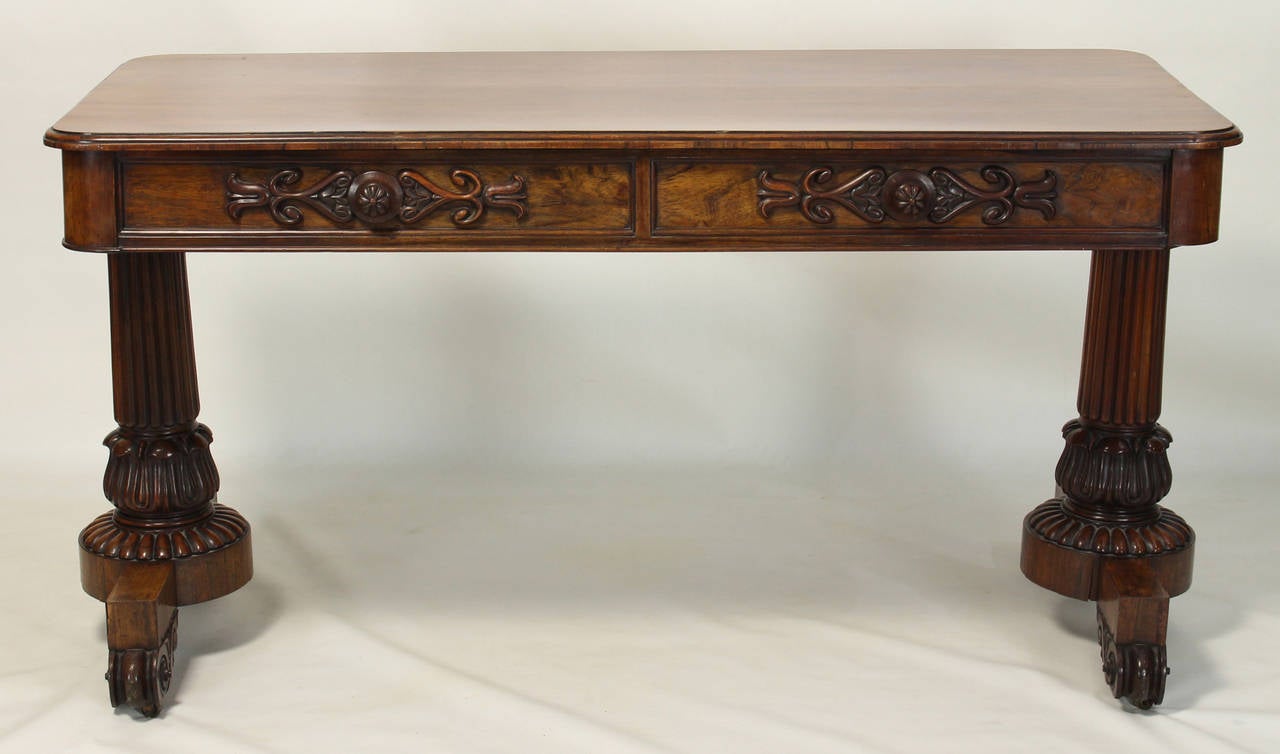 William IV Rosewood Library Table For Sale 4