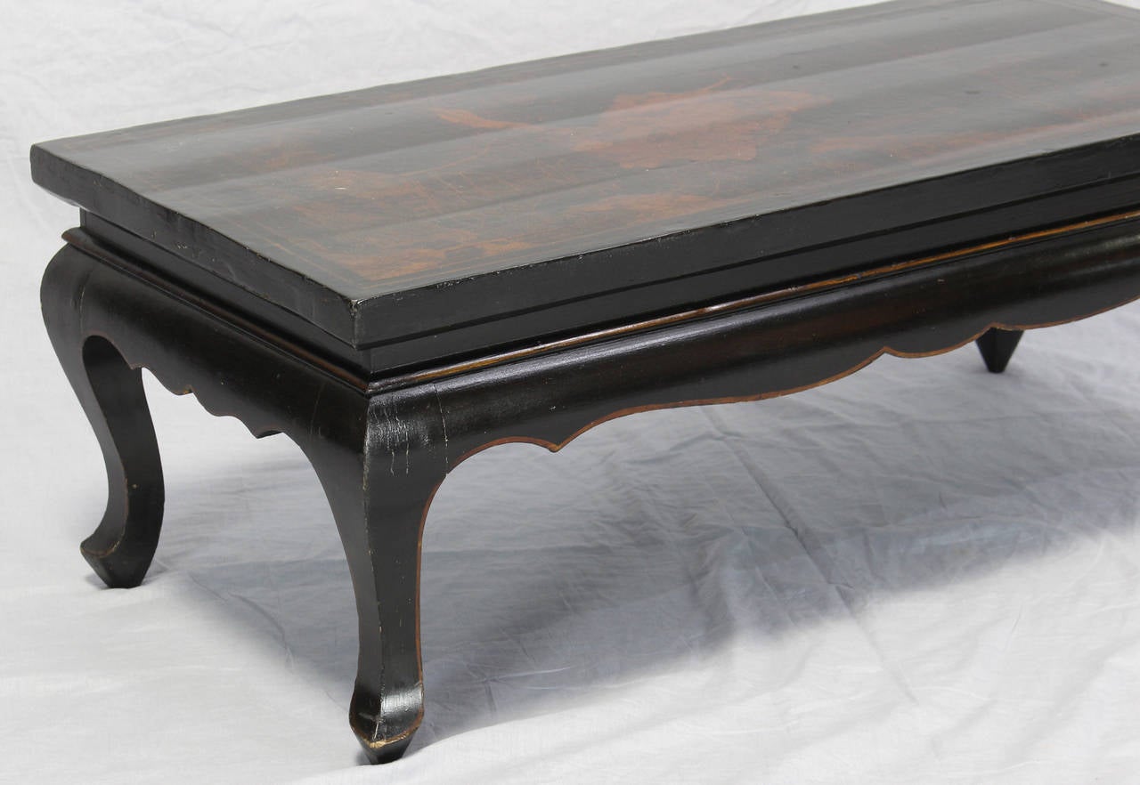 Chinoiserie Black Lacquer Cocktail Table 1