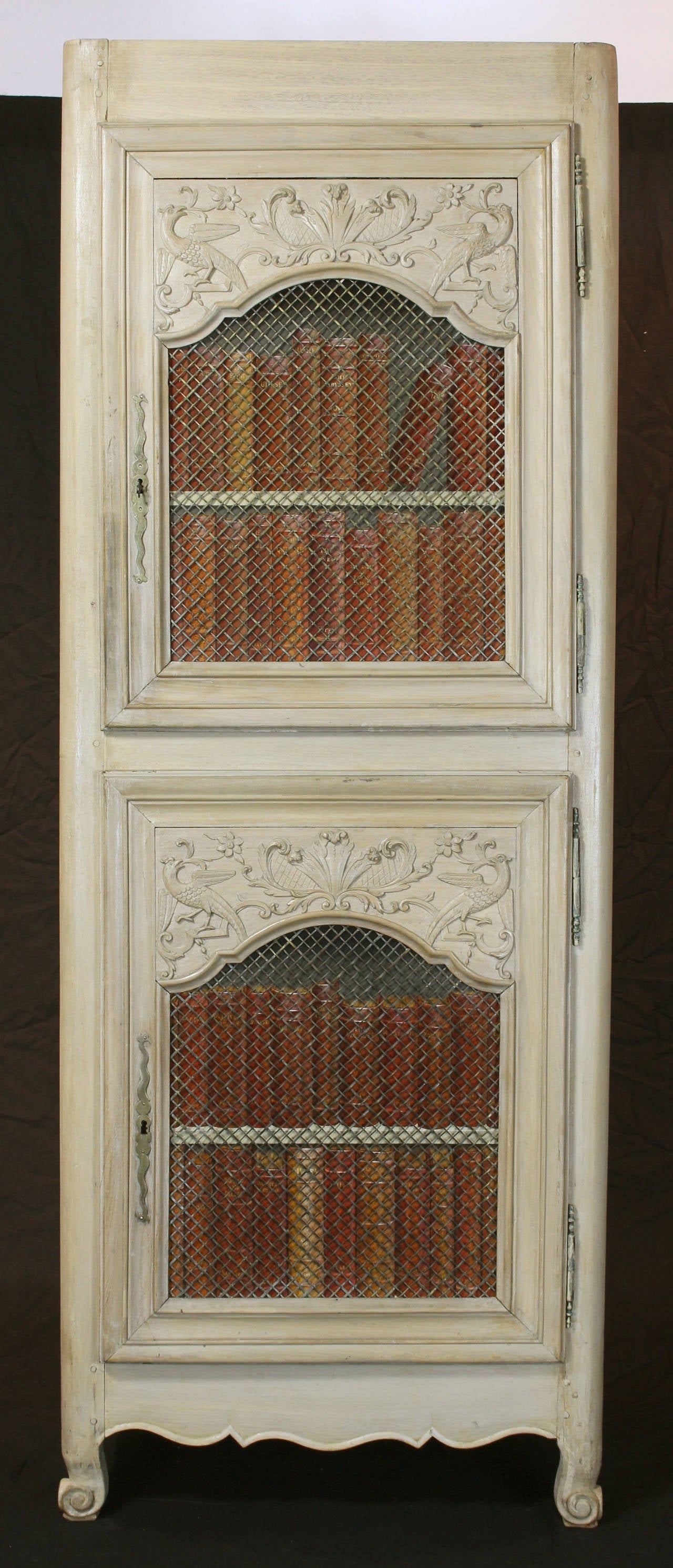 19th Century Carved and Painted French Cabinet 4