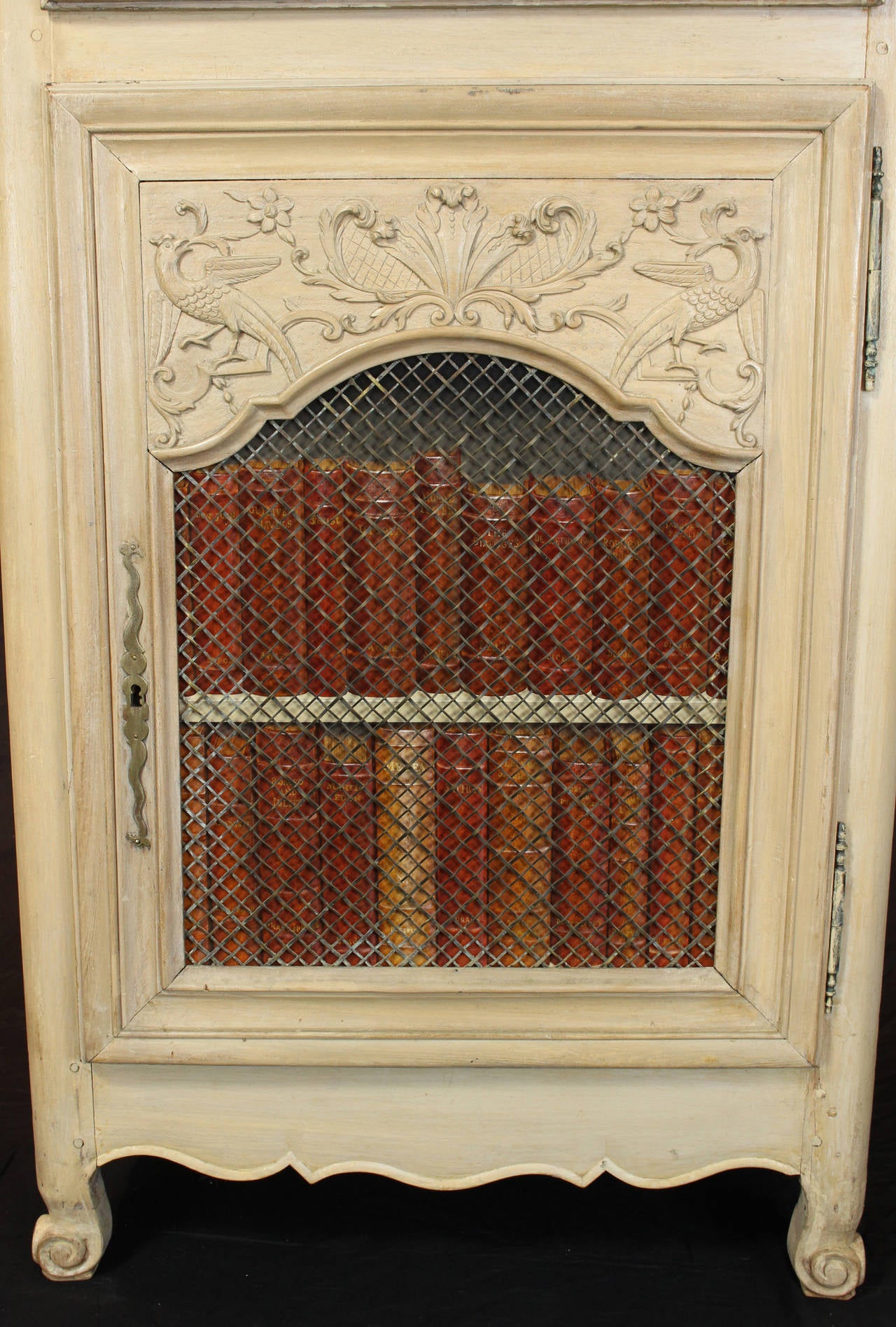 19th Century Carved and Painted French Cabinet 2
