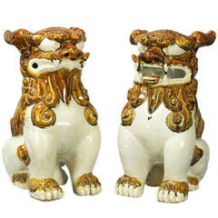 Pair of Large Mid-Century Foo Dogs