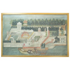 Large Indian Architectural Painting