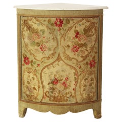19th Century French Tapestry Bowfront Corner Cabinet